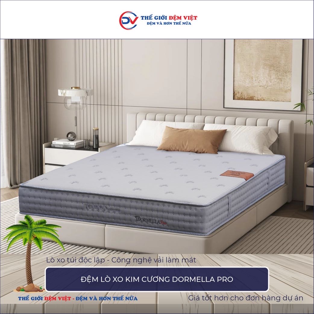 Đệm lò xo Kim Cương Dormella Pro 1